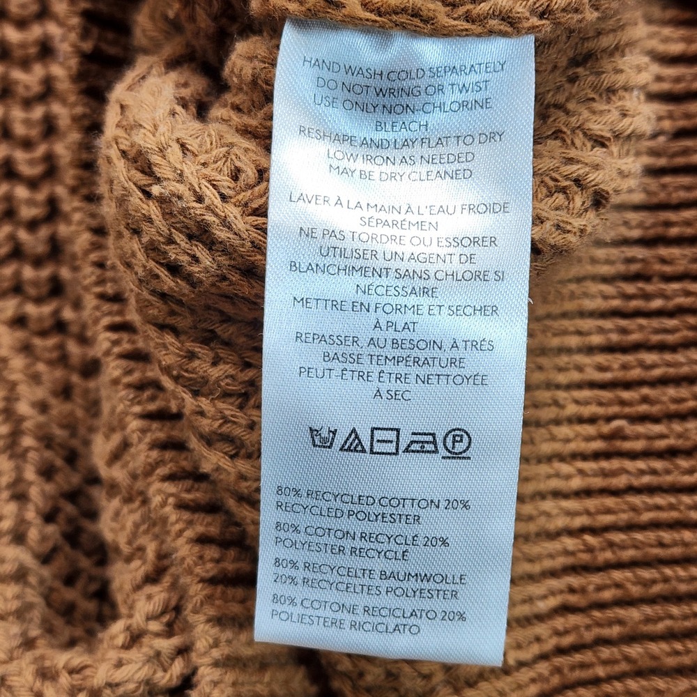 Pilcro Waffle Knit Cropped Sweater Women M Boho Cottagecore Cozy Oversized Fall - Picture 5 of 7